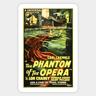 THE PHANTOM OF THE OPERA Advertisement Vintage Musical Theatre Sticker